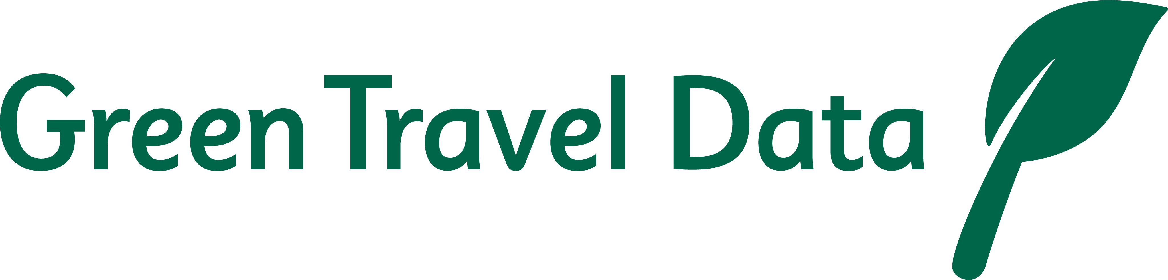 Green Travel Data secondary logo in horizontal orentiation