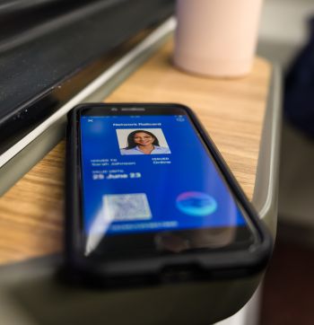 Railcard screen on a smartphone